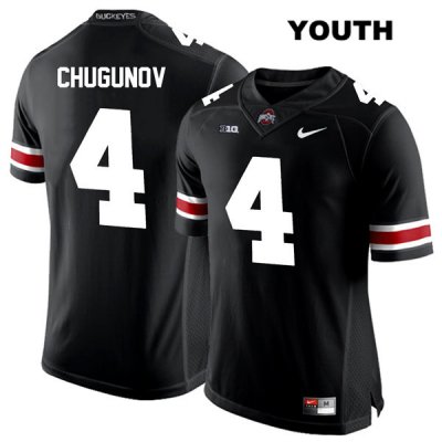 Youth NCAA Ohio State Buckeyes Chris Chugunov #4 College Stitched Authentic Nike White Number Black Football Jersey GI20Y80IA